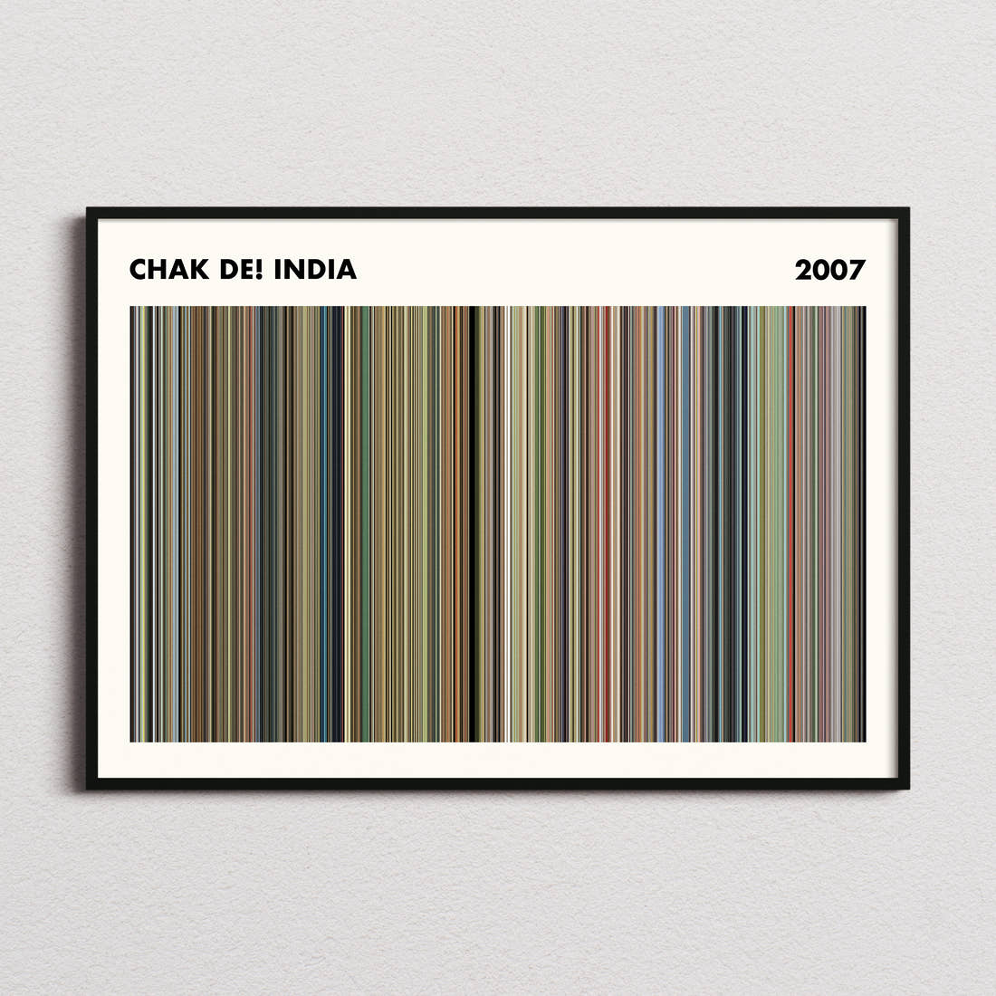 Chak De! India Movie Barcode Poster - Simplified