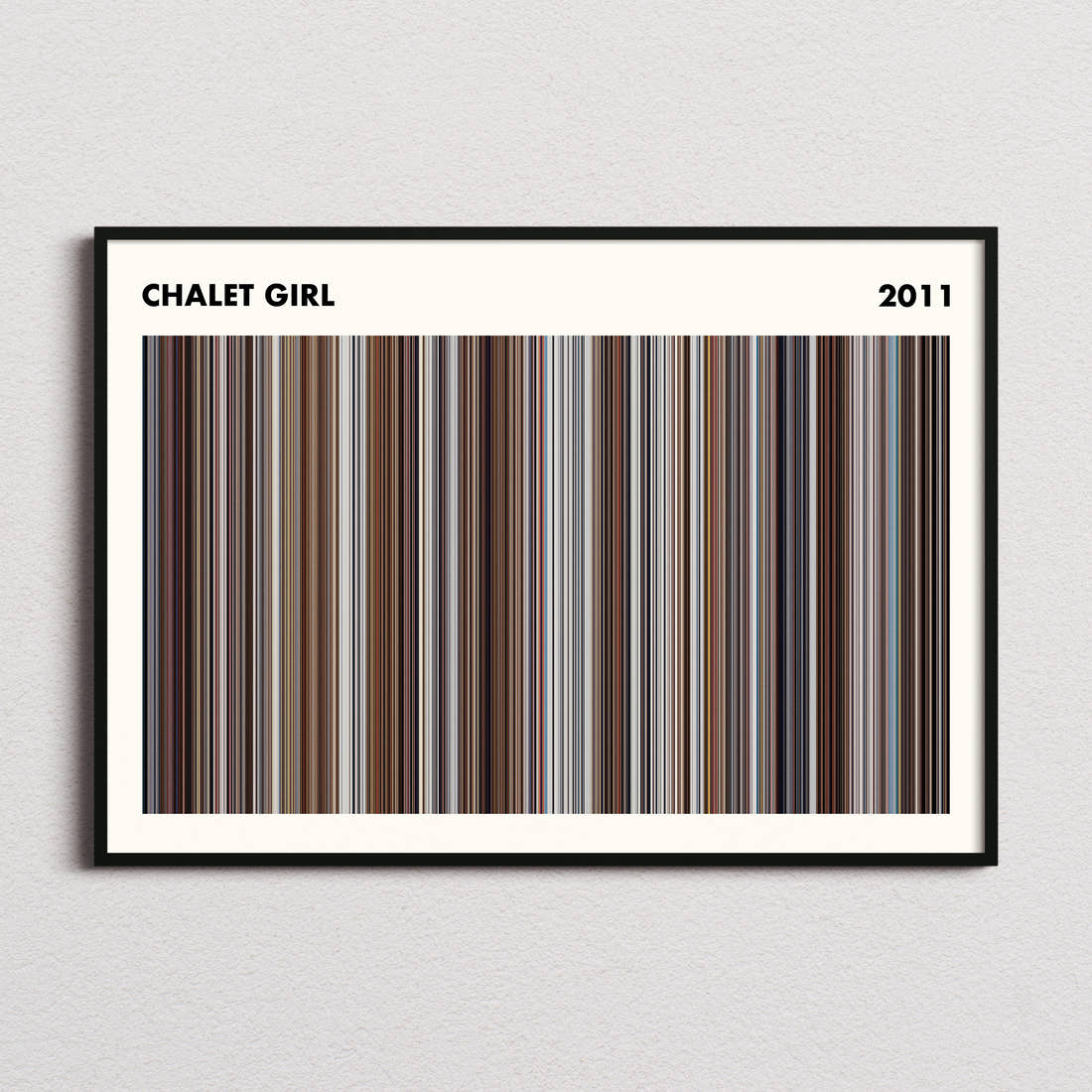 Chalet Girl Movie Barcode Poster - Simplified
