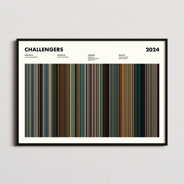 Challengers Movie Barcode Poster