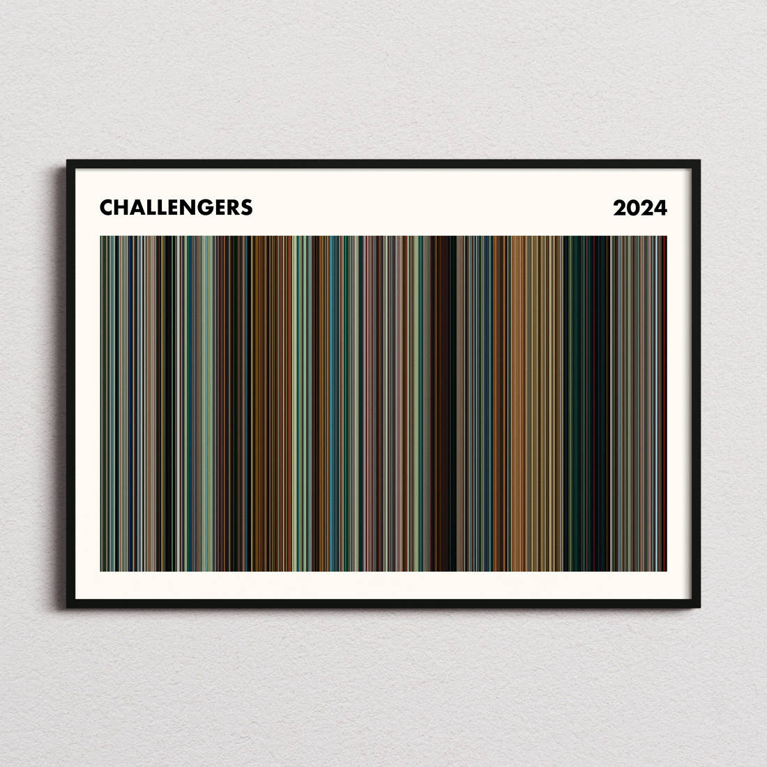 Challengers Movie Barcode Poster - Simplified