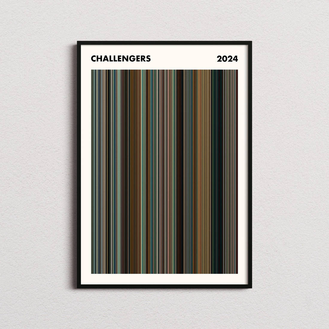 Challengers Movie Barcode Poster - Simplified