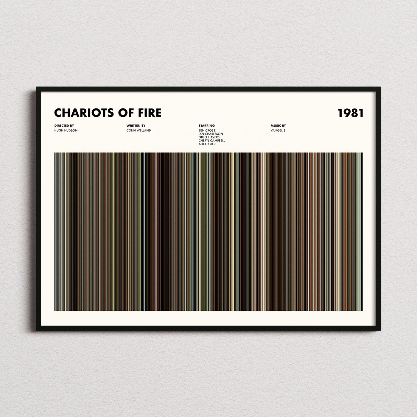 Chariots of Fire Movie Barcode Poster