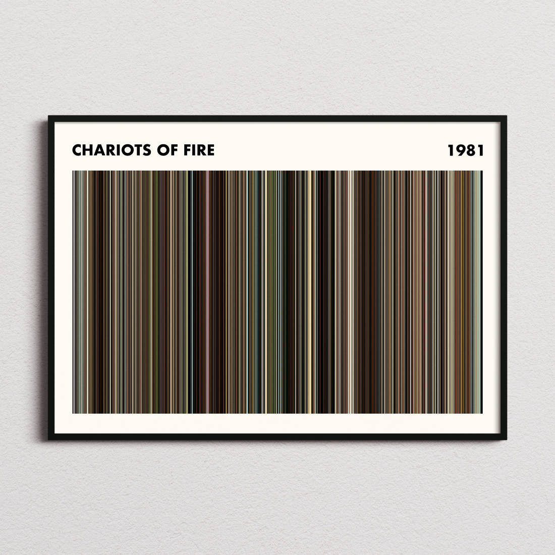 Chariots of Fire Movie Barcode Poster - Simplified