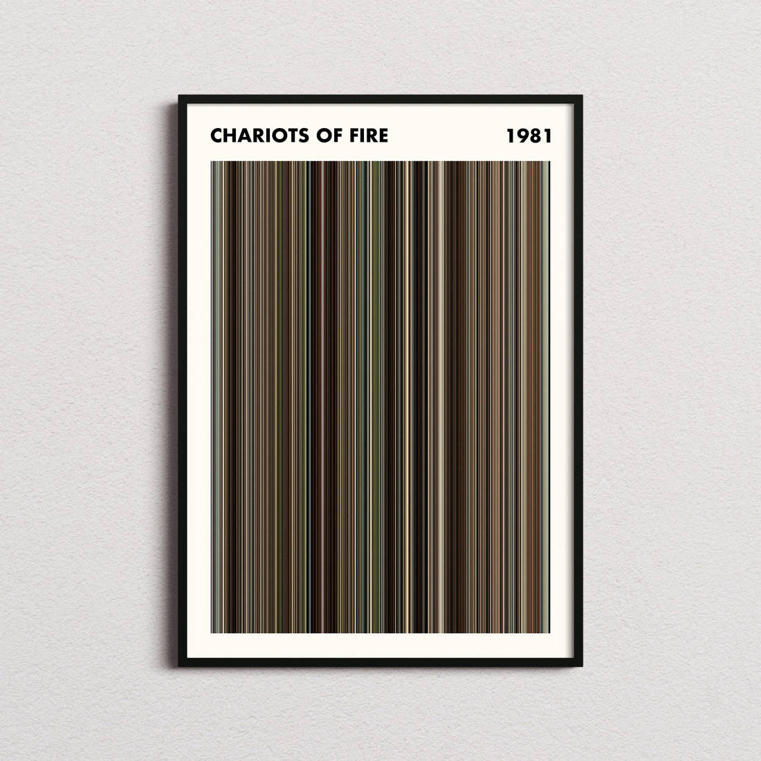 Chariots of Fire Movie Barcode Poster - Simplified