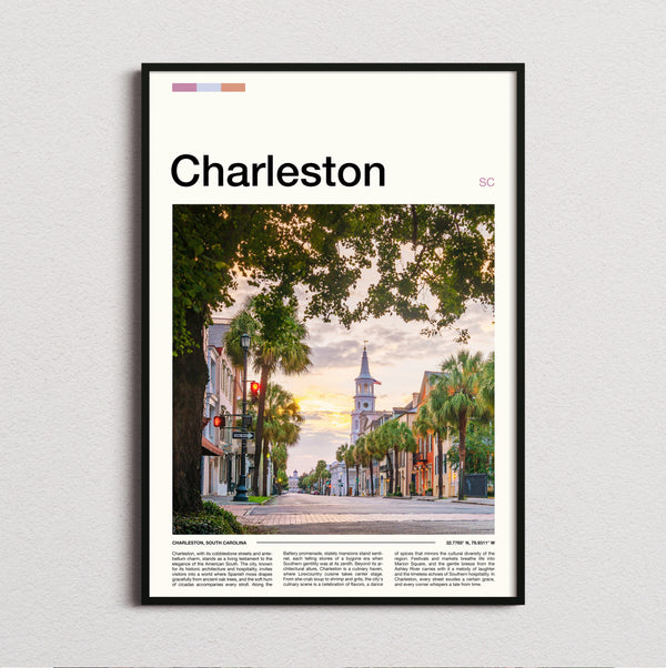 Charleston - Tree Lined Street - Travel Print