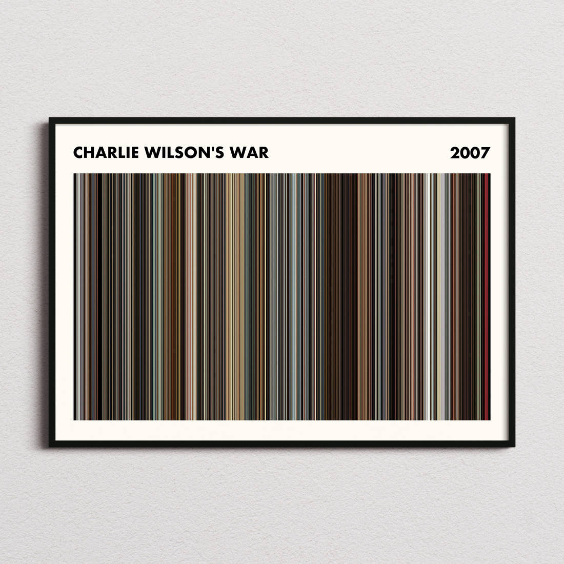 Charlie Wilson's War Movie Barcode Poster - Simplified