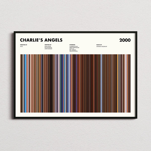 Charlies Angels Movie Barcode Poster