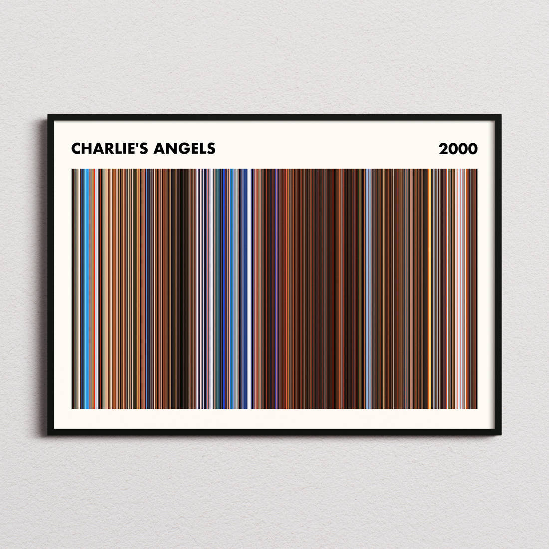 Charlie's Angels Movie Barcode Poster - Simplified