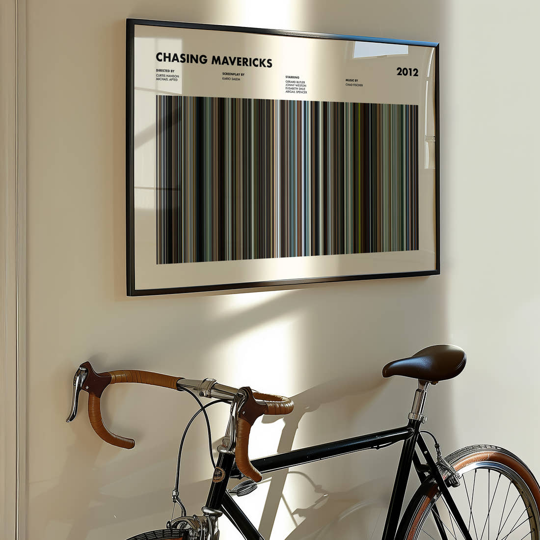Chasing Mavericks Movie Barcode Poster