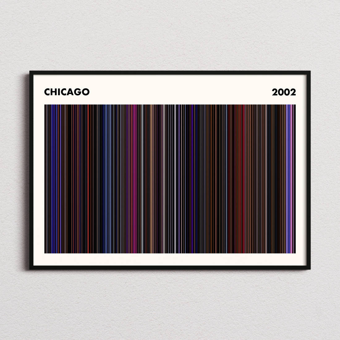 Chicago Movie Barcode Poster - Simplified