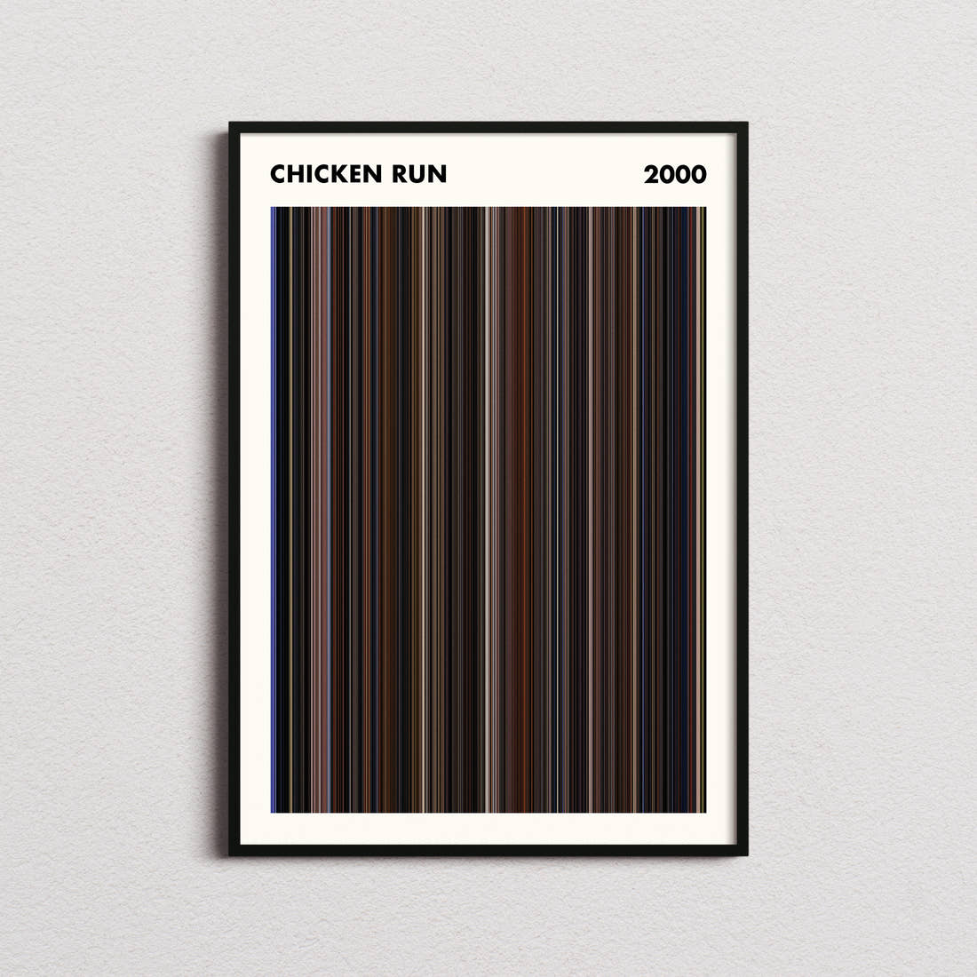 Chicken Run Movie Barcode Poster - Simplified