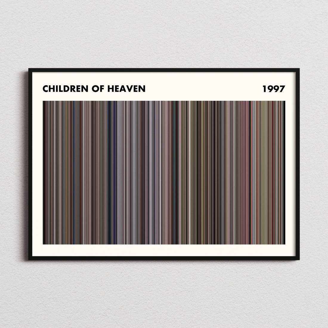 Children of Heaven Movie Barcode Poster - Simplified