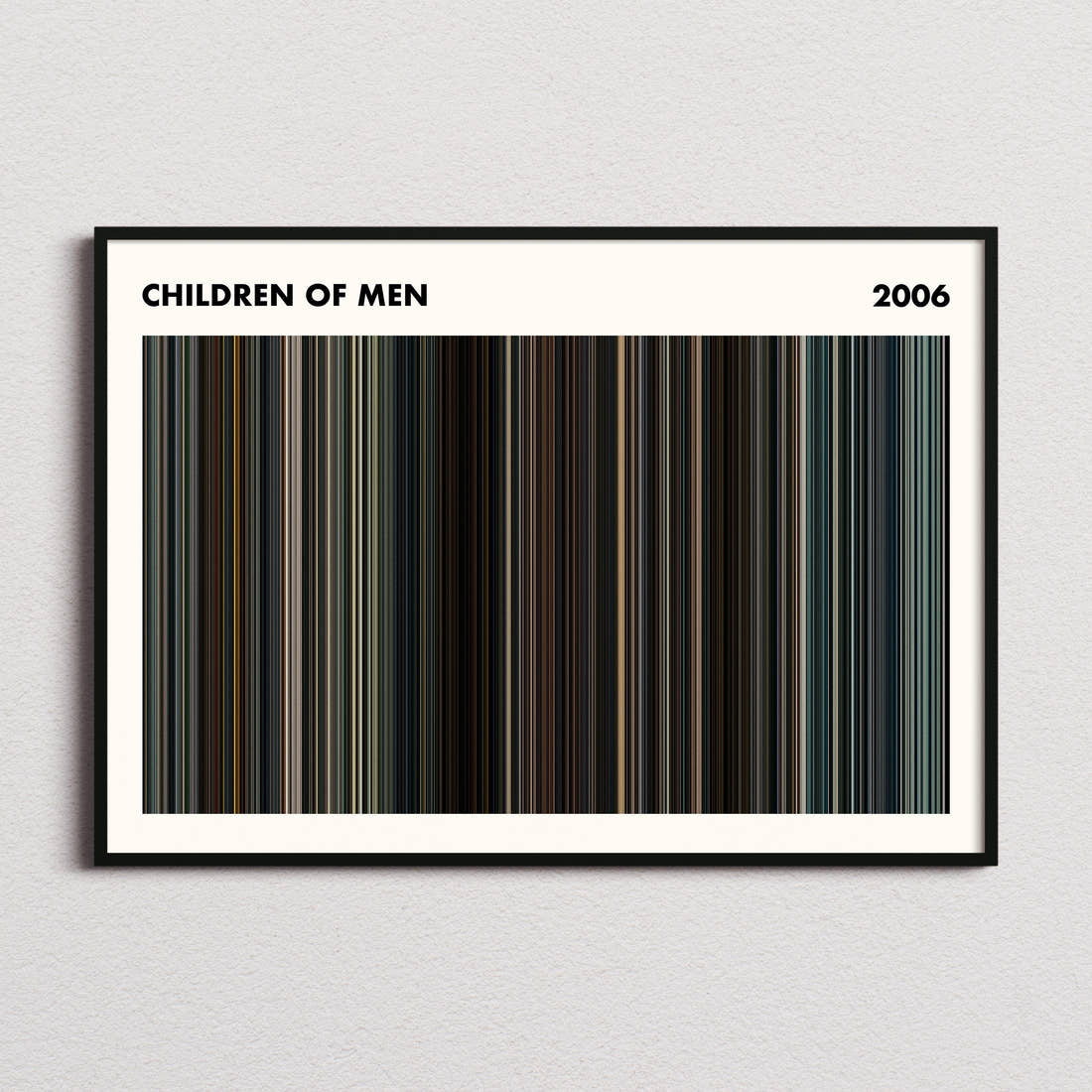 Children of Men Movie Barcode Poster - Simplified