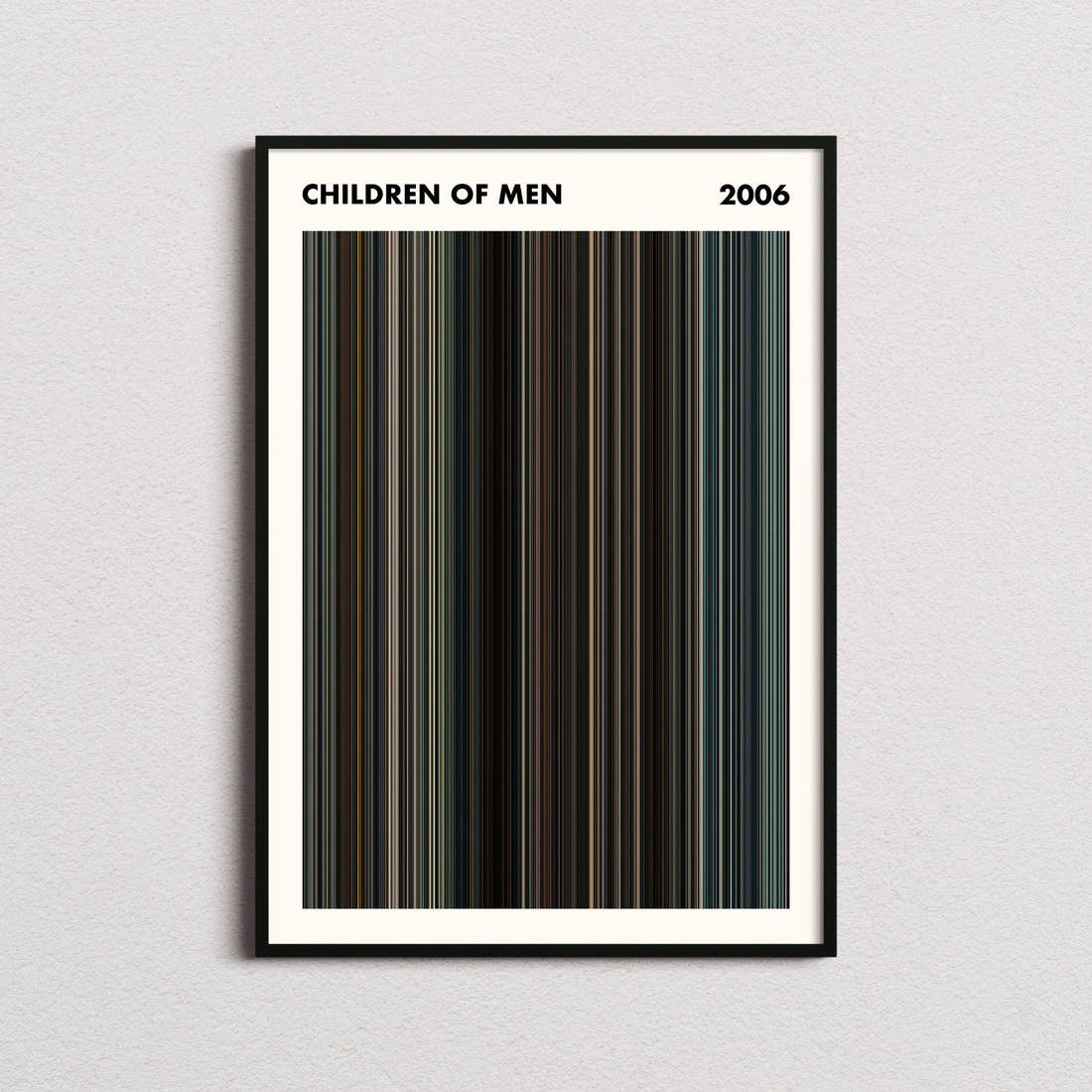 Children of Men Movie Barcode Poster - Simplified