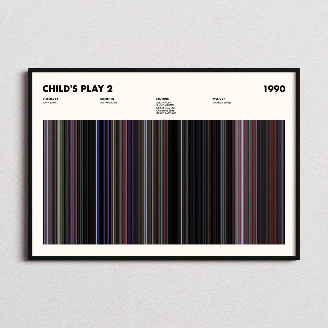 Child's Play 2 Movie Barcode Poster