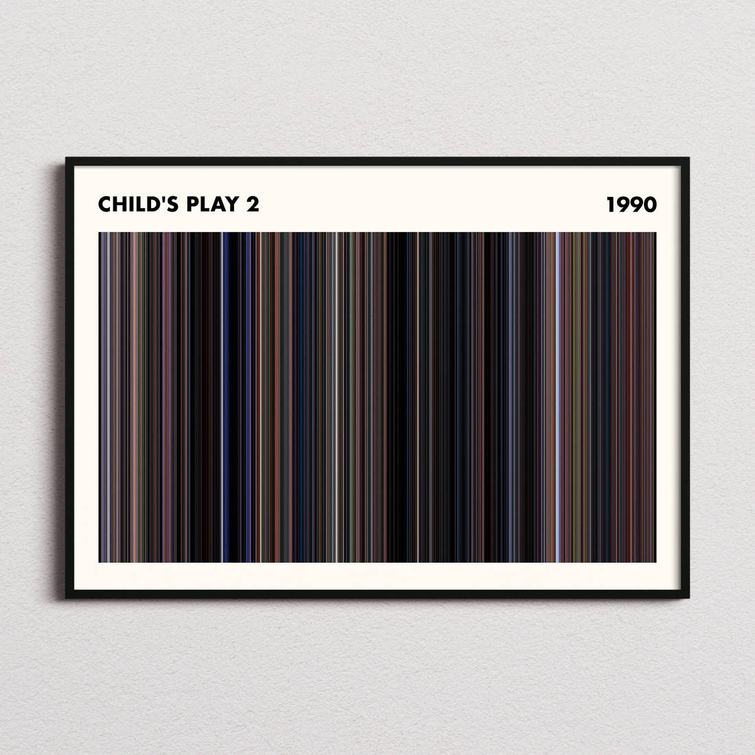 Child's Play 2 Movie Barcode Poster - Simplified