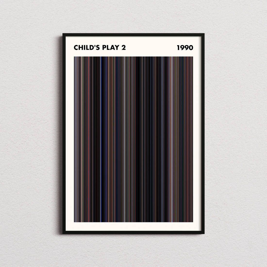 Child's Play 2 Movie Barcode Poster - Simplified