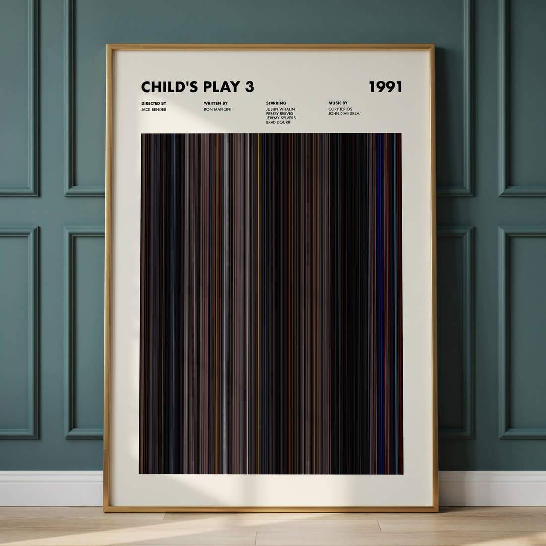 Child's Play 3 Movie Barcode Poster