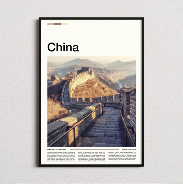 China - Great Wall At Golden Hour - Travel Print