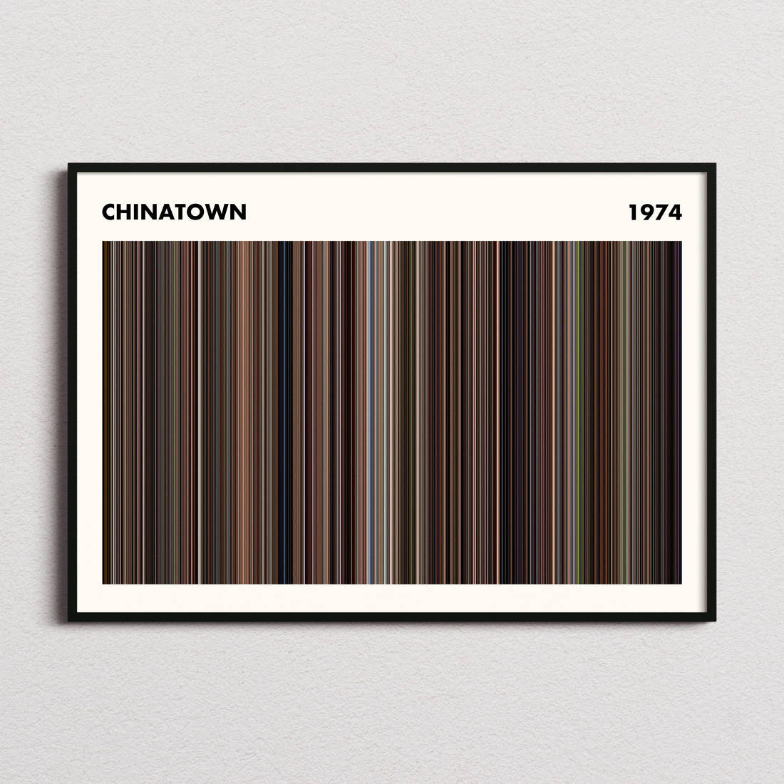 Chinatown Movie Barcode Poster - Simplified