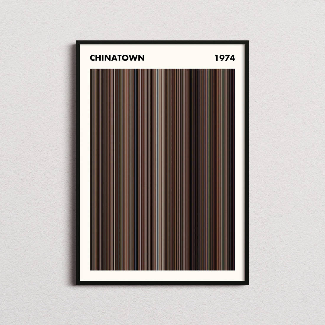 Chinatown Movie Barcode Poster - Simplified
