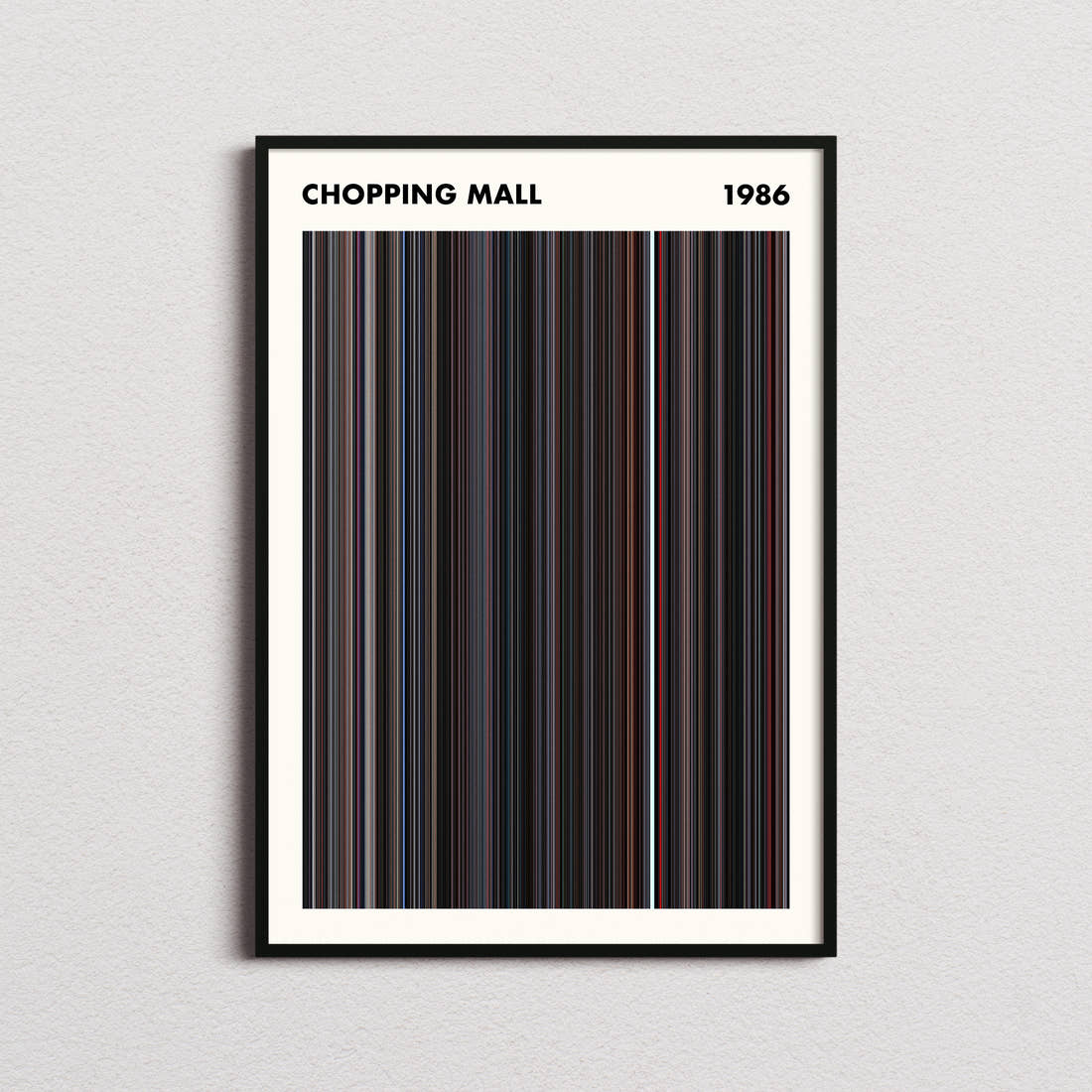 Chopping Mall Movie Barcode Poster - Simplified