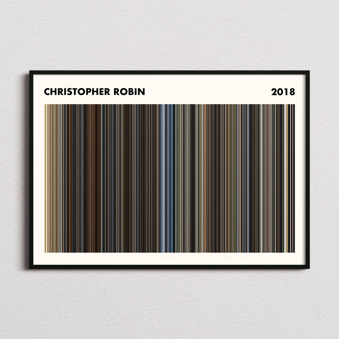 Christopher Robin Movie Barcode Poster - Simplified