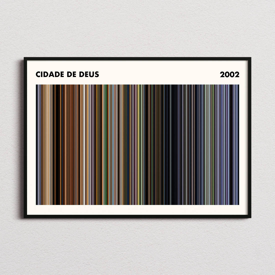 Cidade De Deus Movie Barcode Poster - Simplified