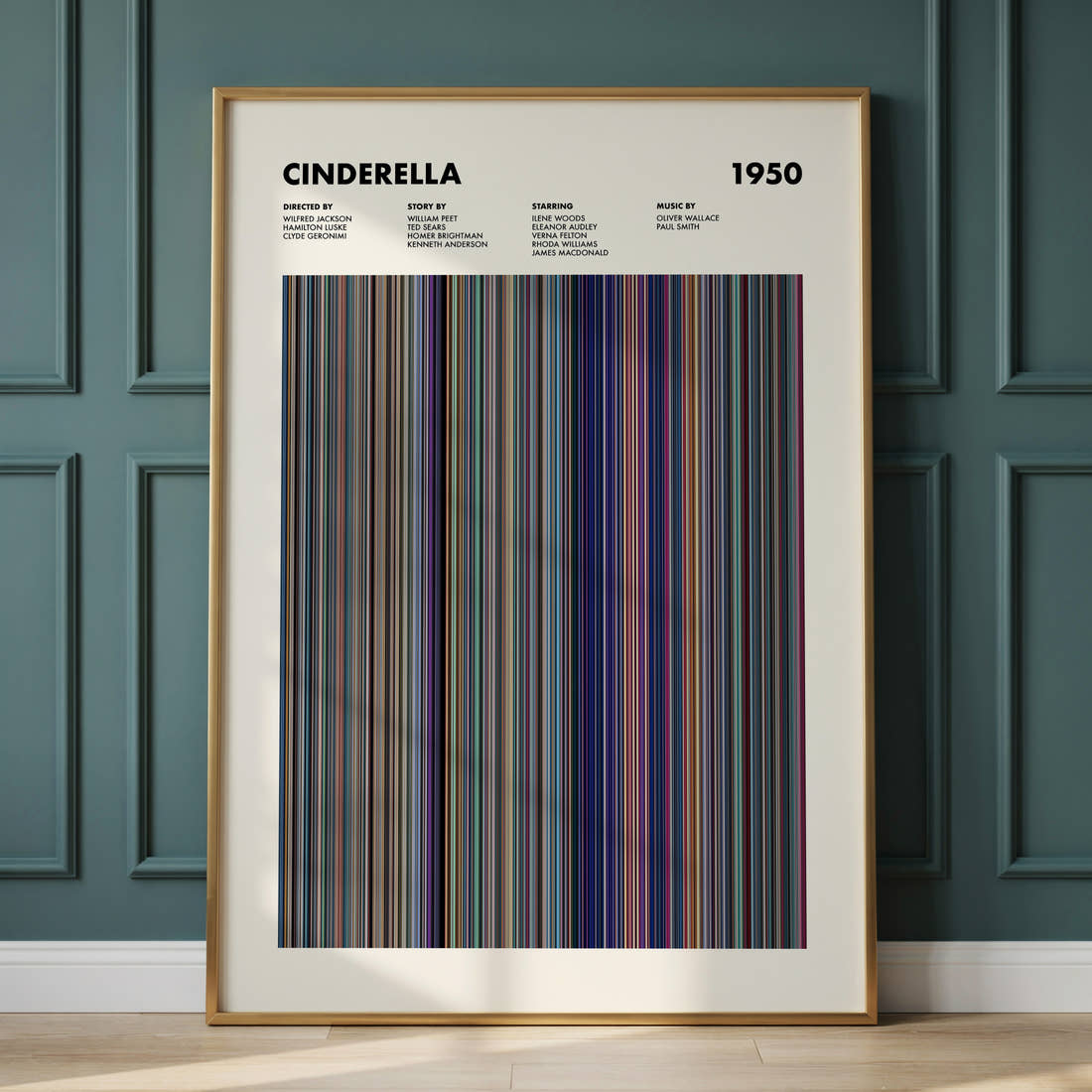Cinderella Movie Barcode Poster