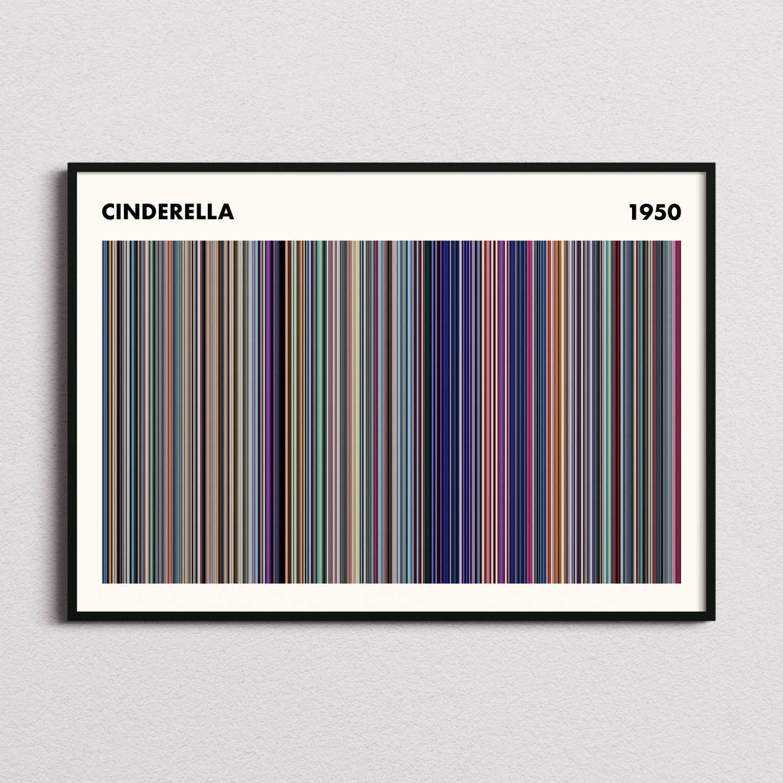 Cinderella Movie Barcode Poster - Simplified