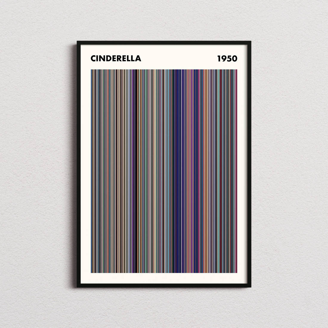 Cinderella Movie Barcode Poster - Simplified