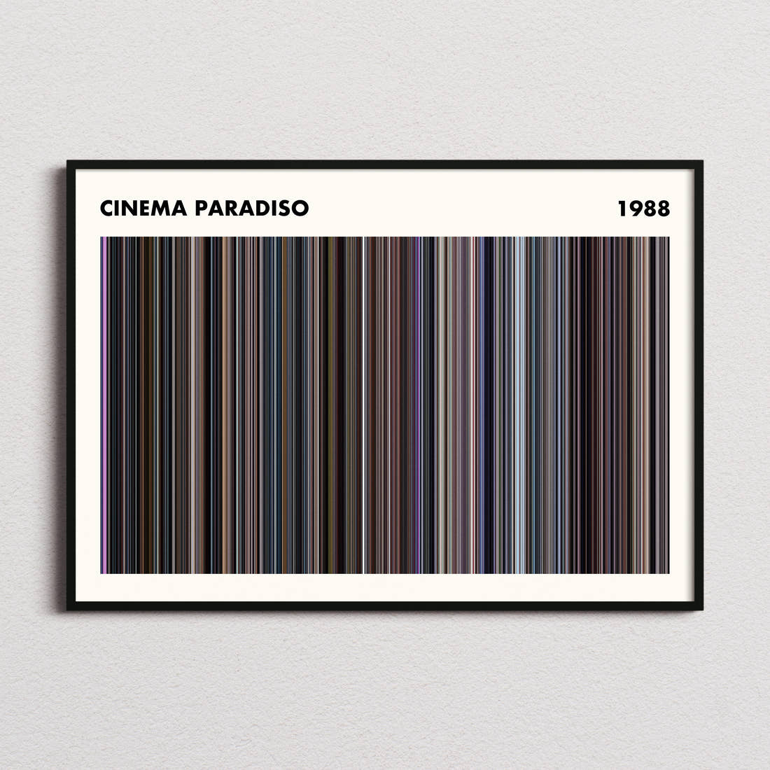 Cinema Paradiso Movie Barcode Poster - Simplified