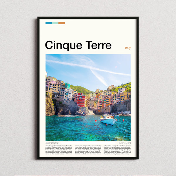 Cinque Terre - Colourful Cliffside Village - Travel Print