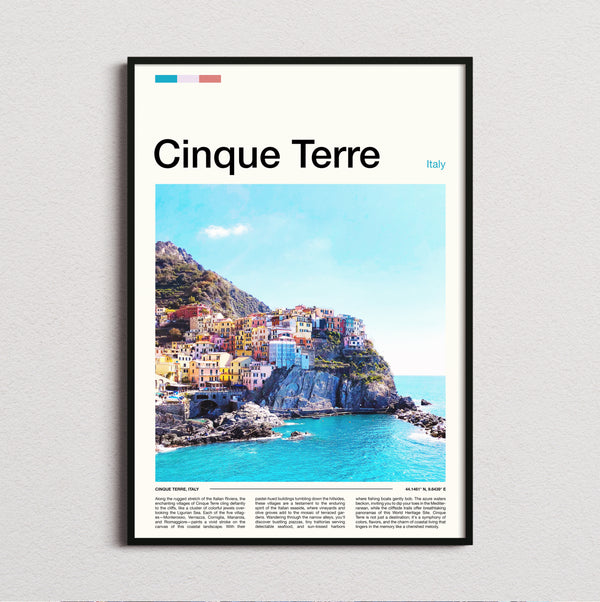 Cinque Terre - Colourful Coastal Village - Travel Print