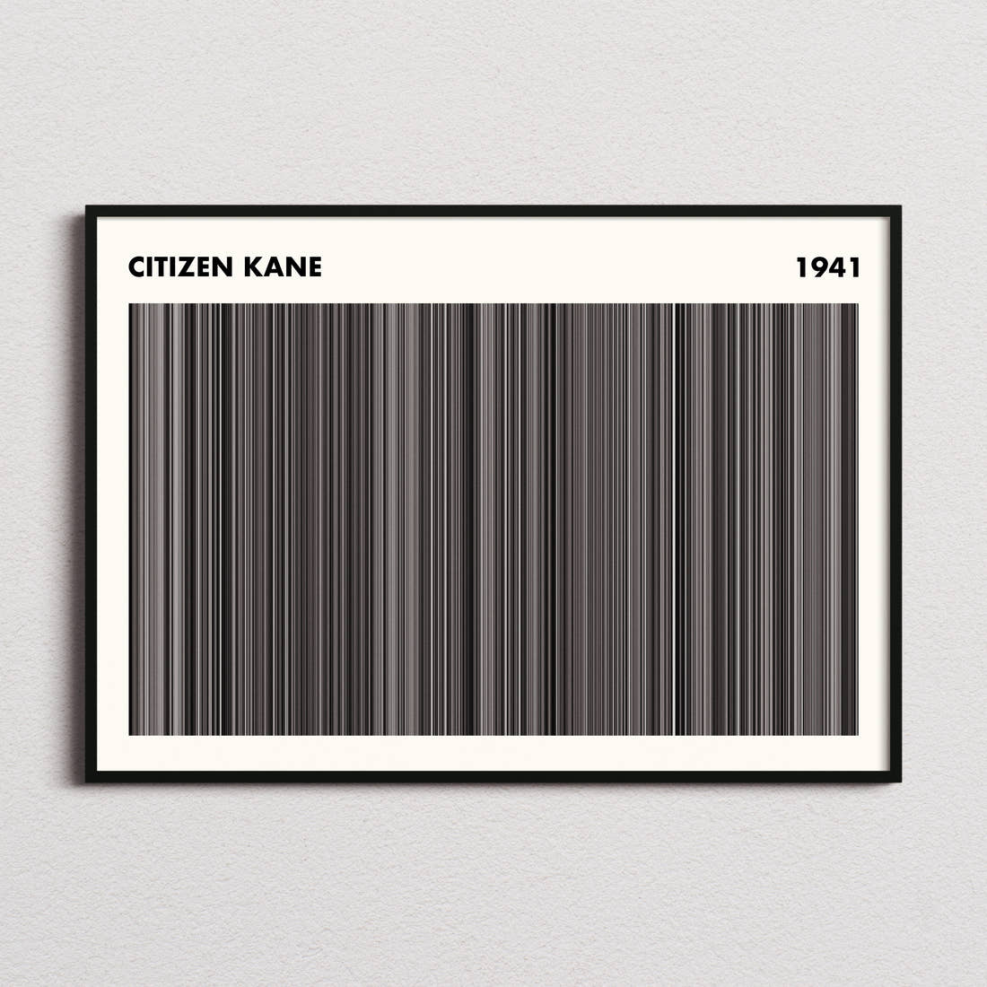 Citizen Kane Movie Barcode Poster - Simplified