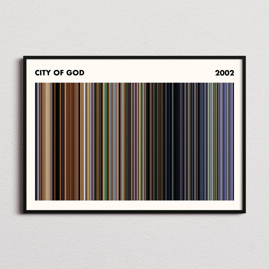 City Of God Movie Barcode Poster - Simplified
