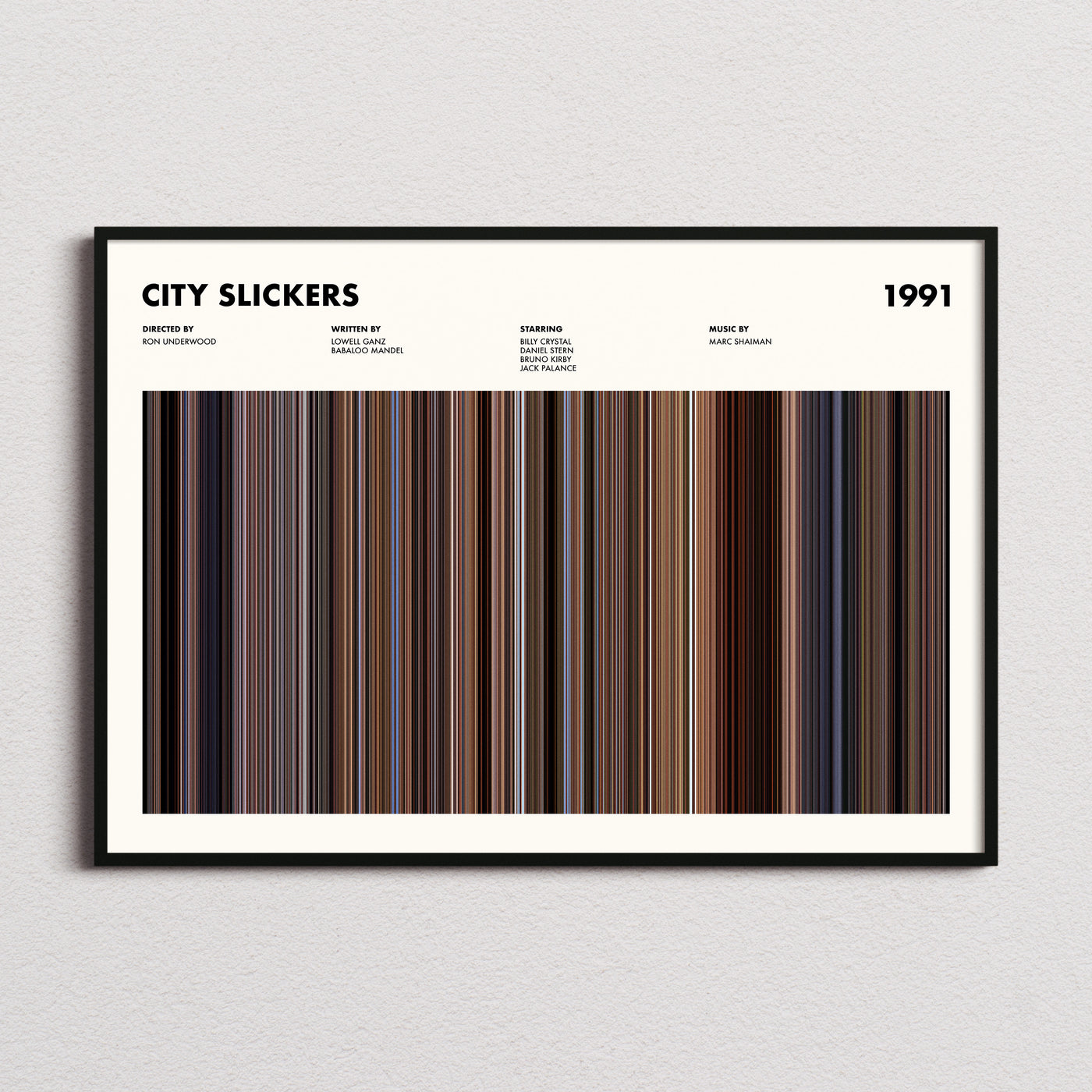 City Slickers Movie Barcode Poster