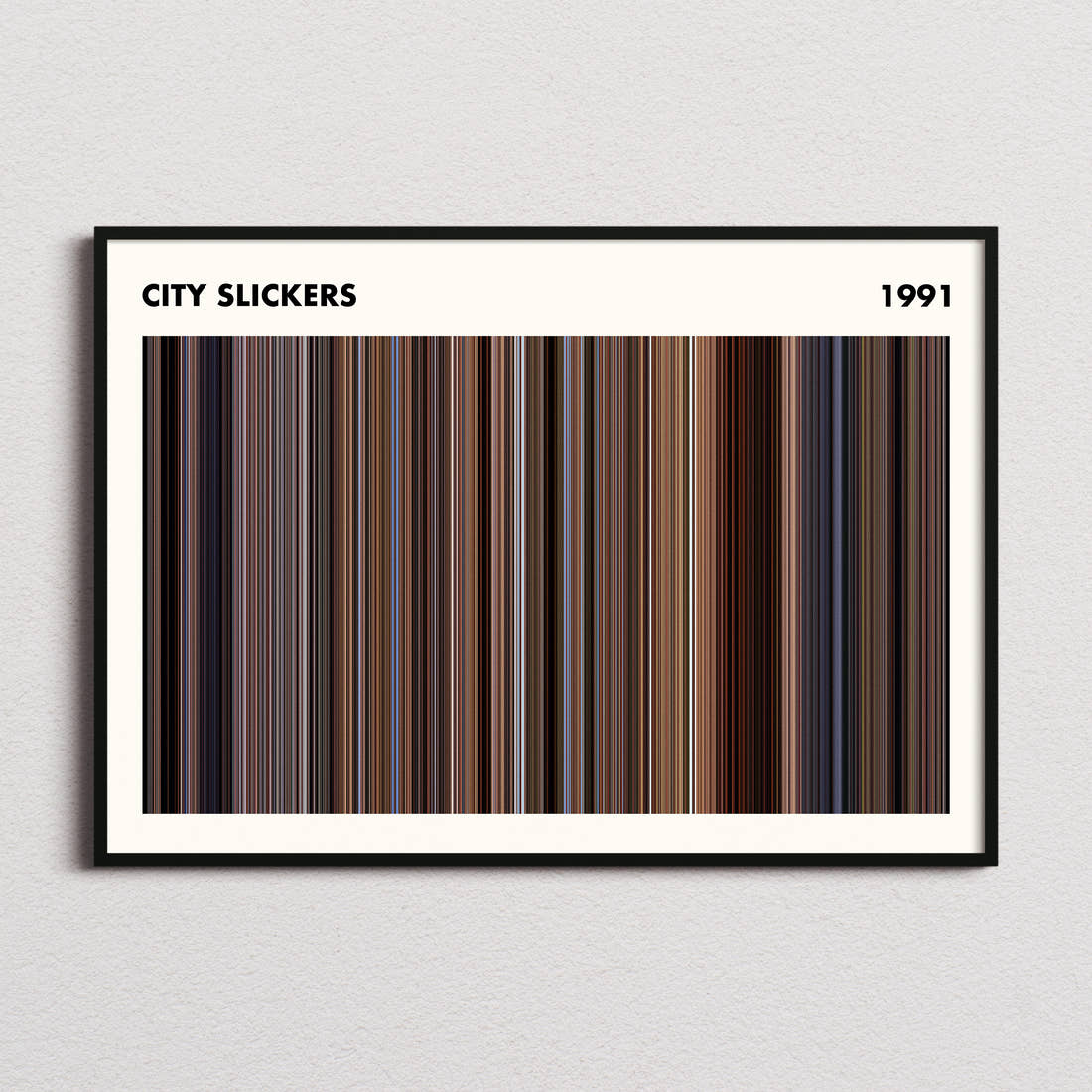 City Slickers Movie Barcode Poster - Simplified