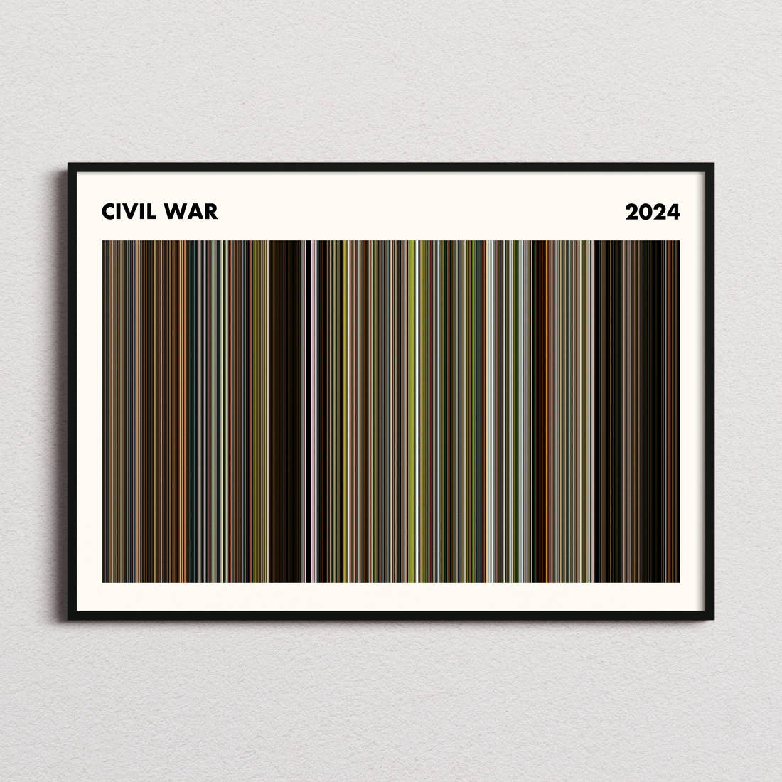 Civil War Movie Barcode Poster - Simplified