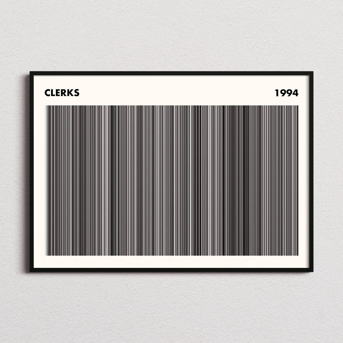 Clerks Movie Barcode Poster - Simplified