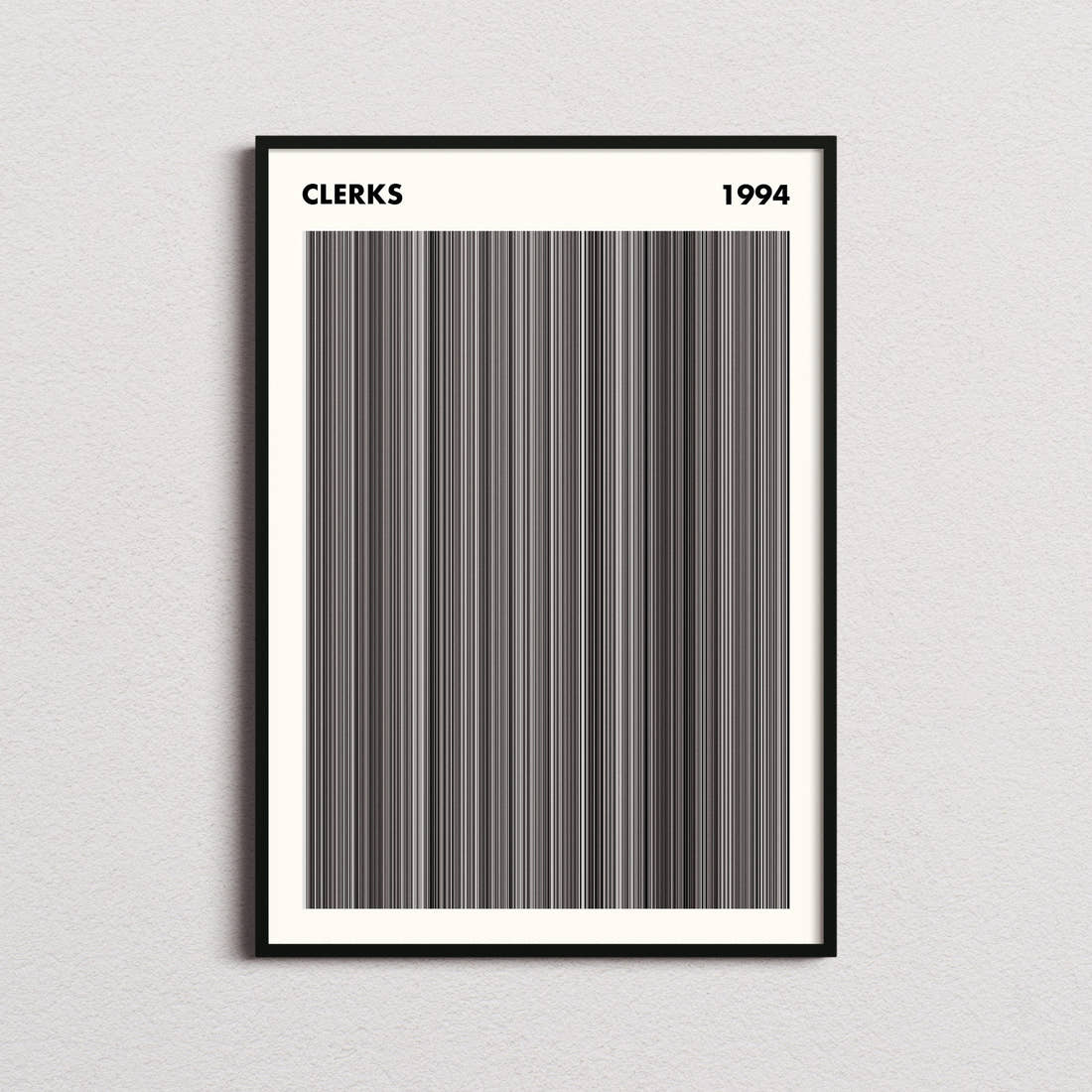 Clerks Movie Barcode Poster - Simplified