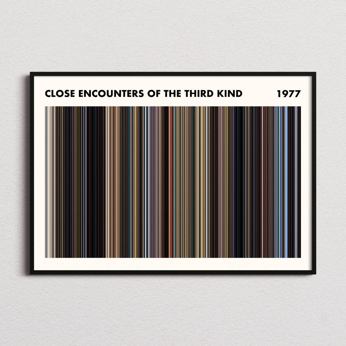 Close Encounters of the Third Kind Movie Barcode Poster - Simplified