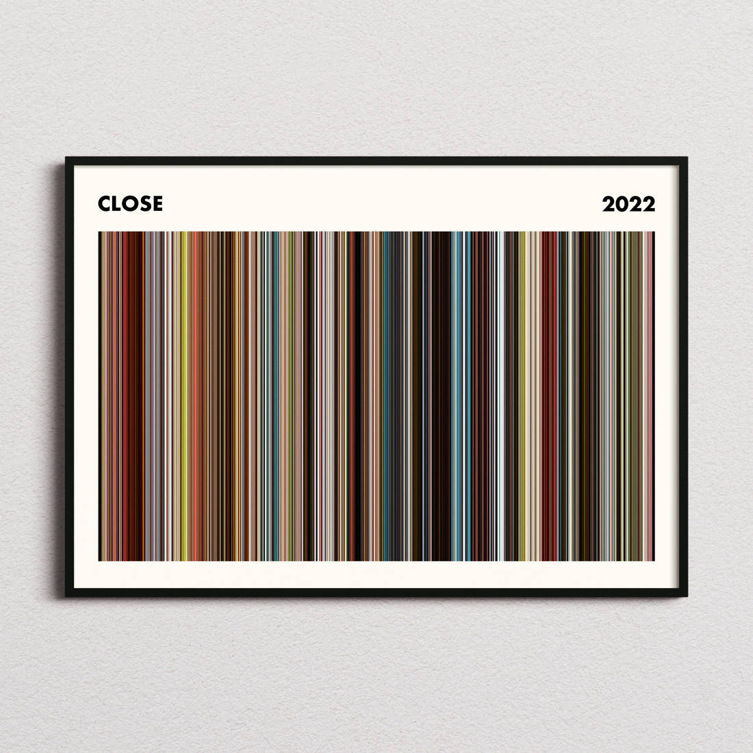 Close Movie Barcode Poster - Simplified