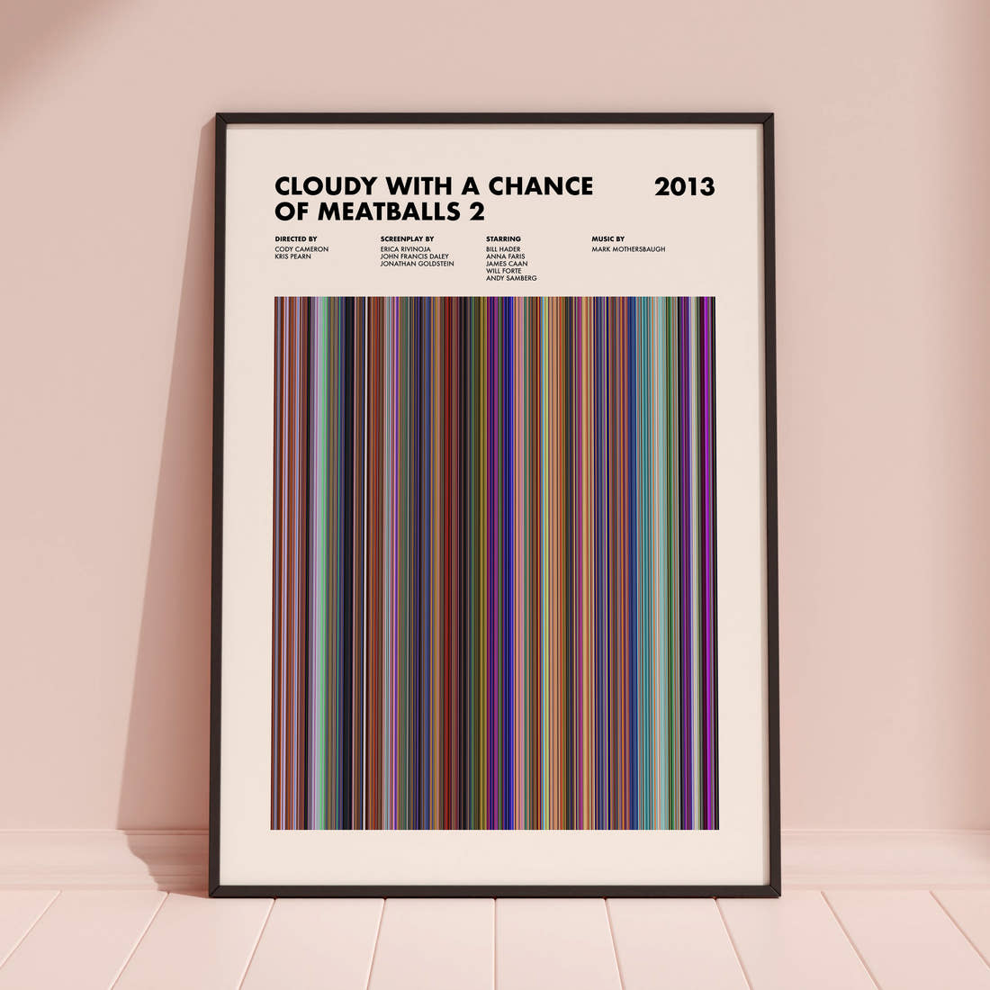 Cloudy with a Chance of Meatballs 2 Movie Barcode Poster