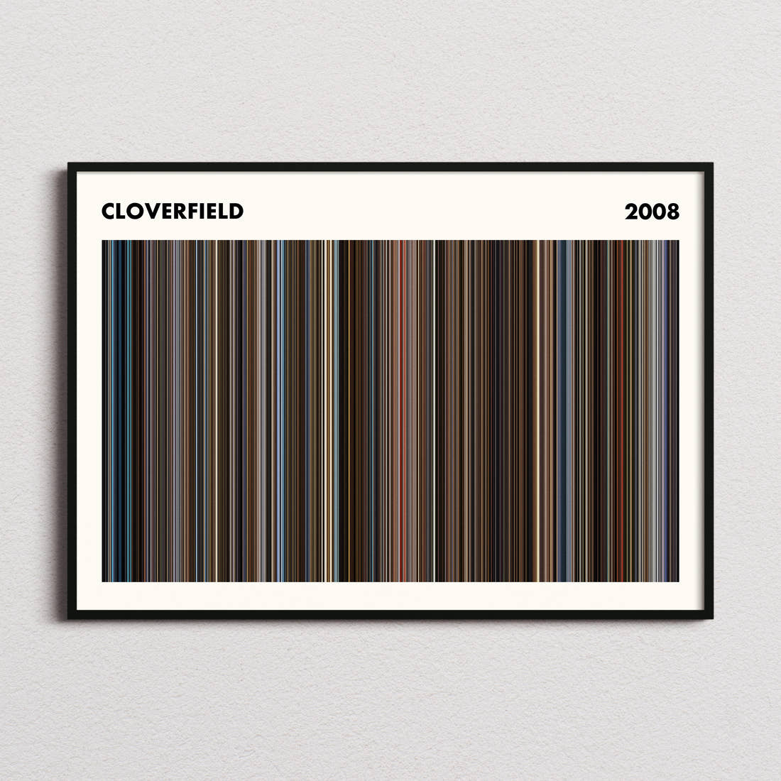 Cloverfield Movie Barcode Poster - Simplified