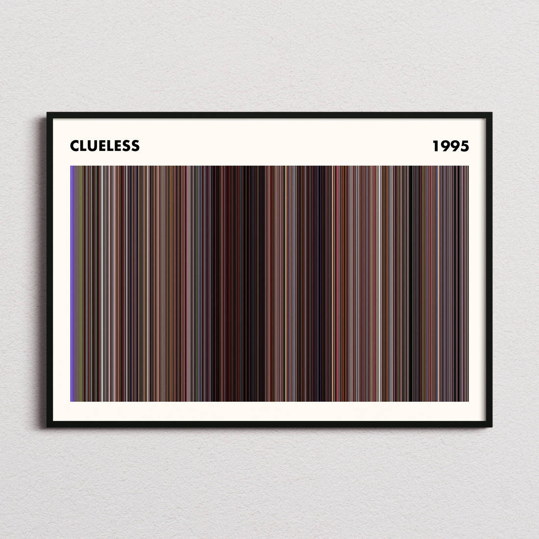 Clueless Movie Barcode Poster - Simplified