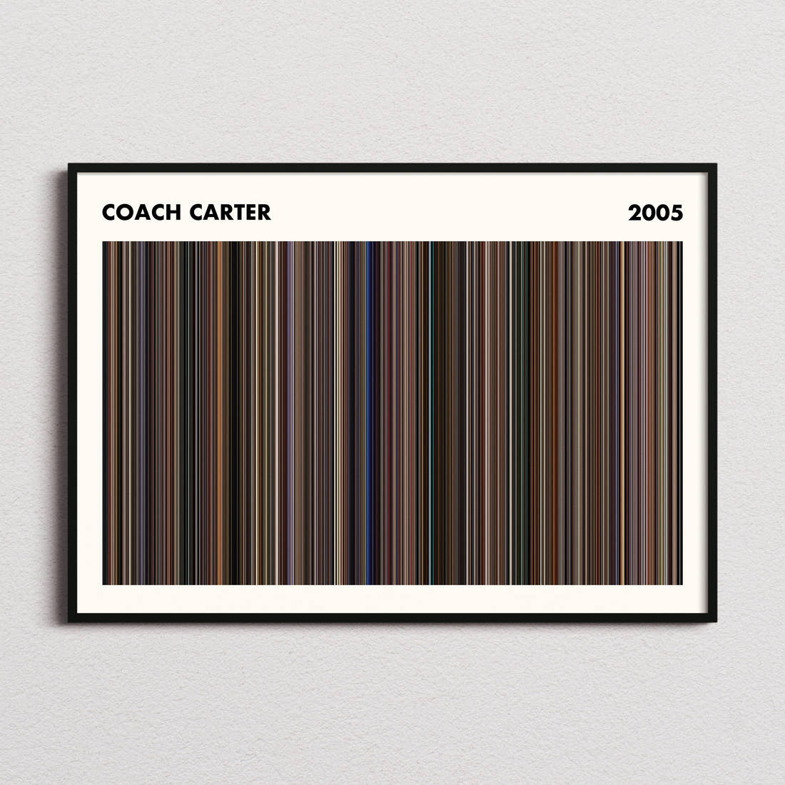 Coach Carter Movie Barcode Poster - Simplified