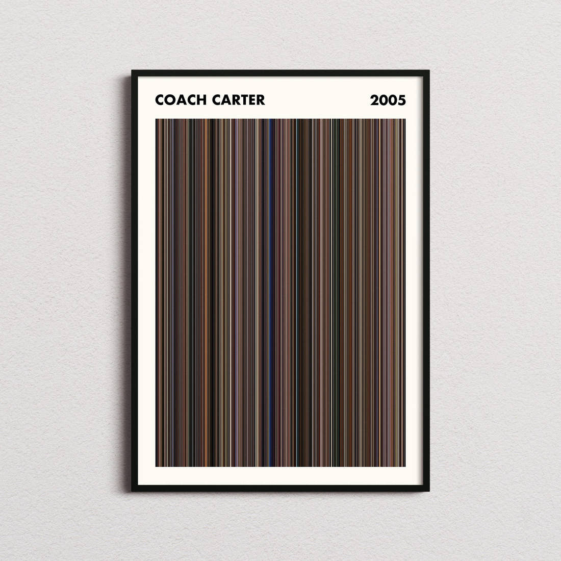 Coach Carter Movie Barcode Poster - Simplified