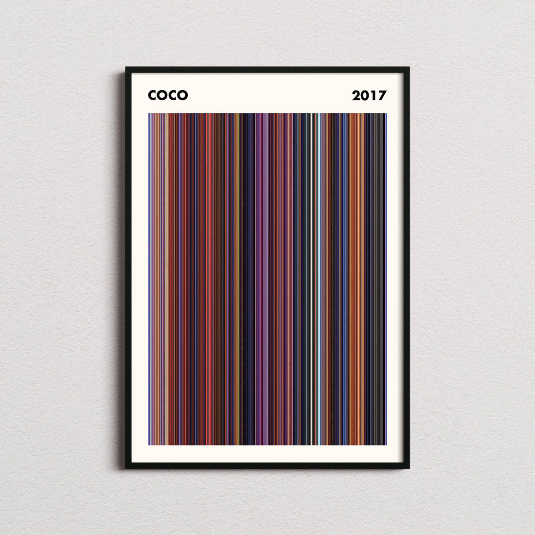 Coco Movie Barcode Poster - Simplified