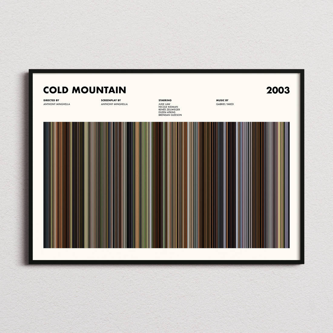 Cold Mountain Movie Barcode Poster